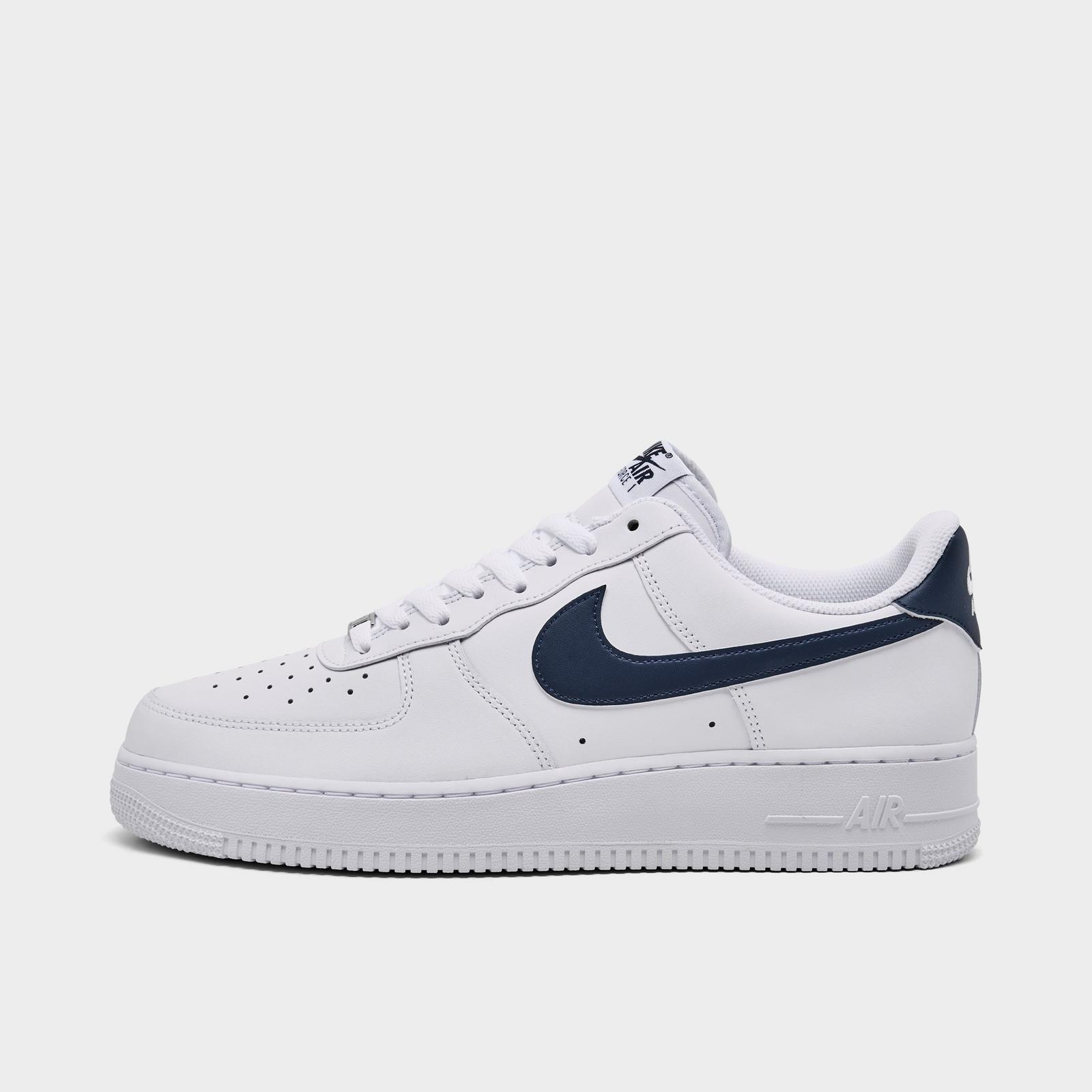 Men's Nike Air Force 1 '07 Low Casual Shoes - White/College Navy