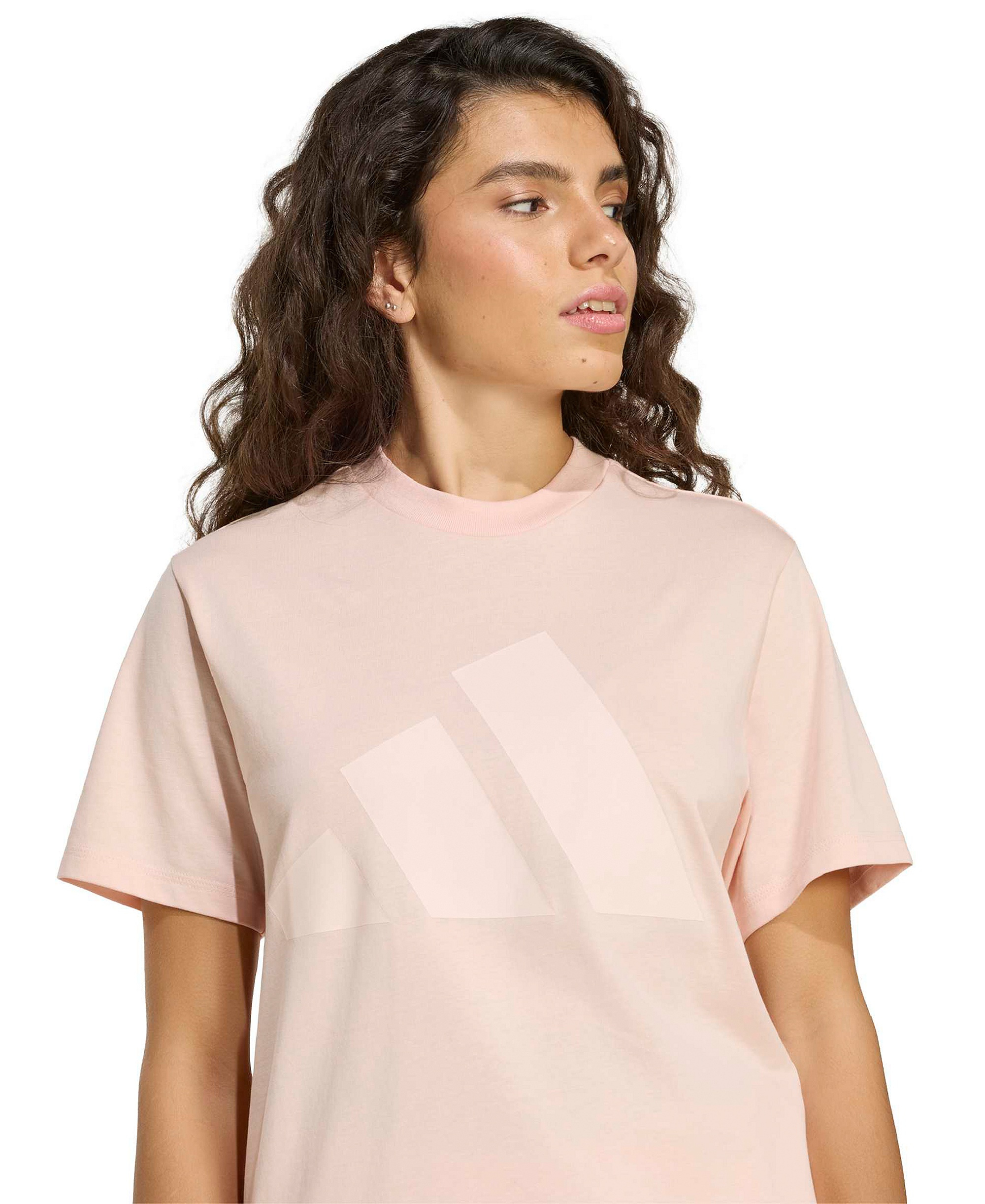 adidas Women's Essentials Big Logo Cotton T-Shirt - Pink