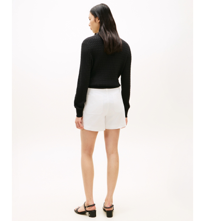 Tommy Hilfiger Women's Twill Patch Pocket Shorts - Ecru