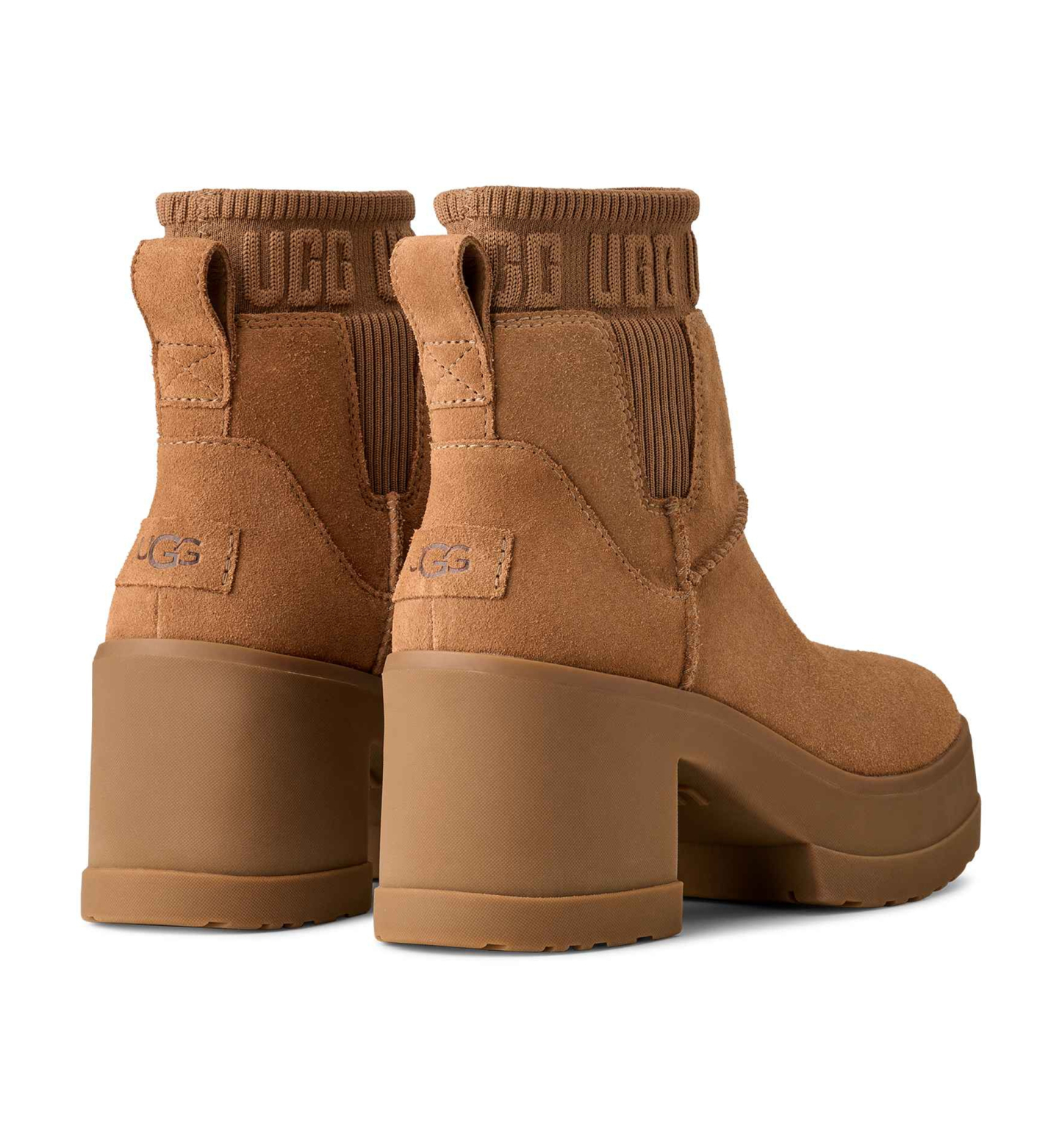 UGG® Women's Moxy Block Heel Chelsea Booties - Chestnut
