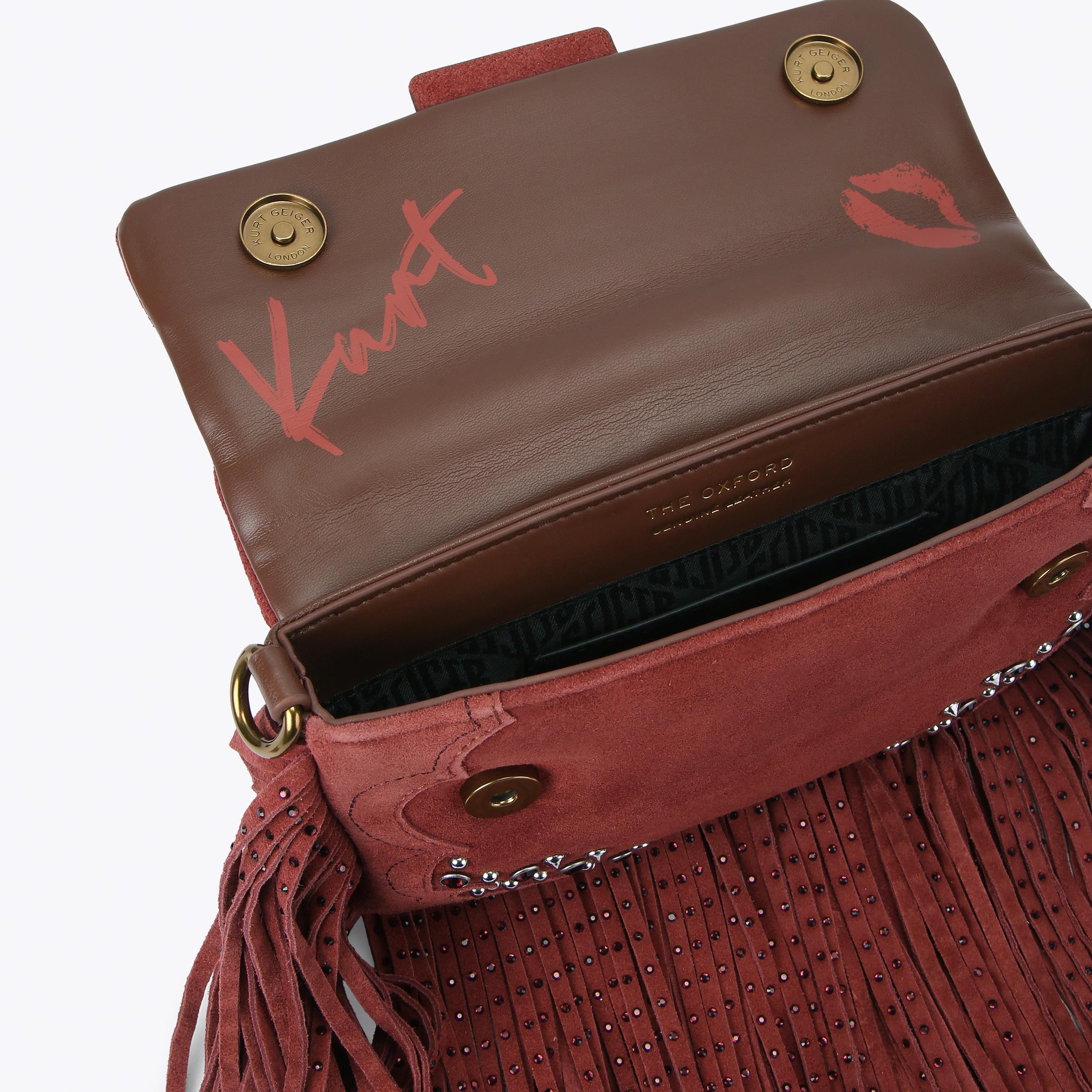 Kurt Geiger London Oxford Fringe Shoulder Bag - Red - view 6