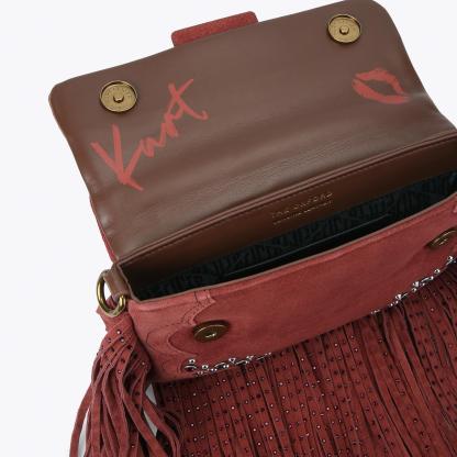Kurt Geiger London Oxford Fringe Shoulder Bag - Red - view 6