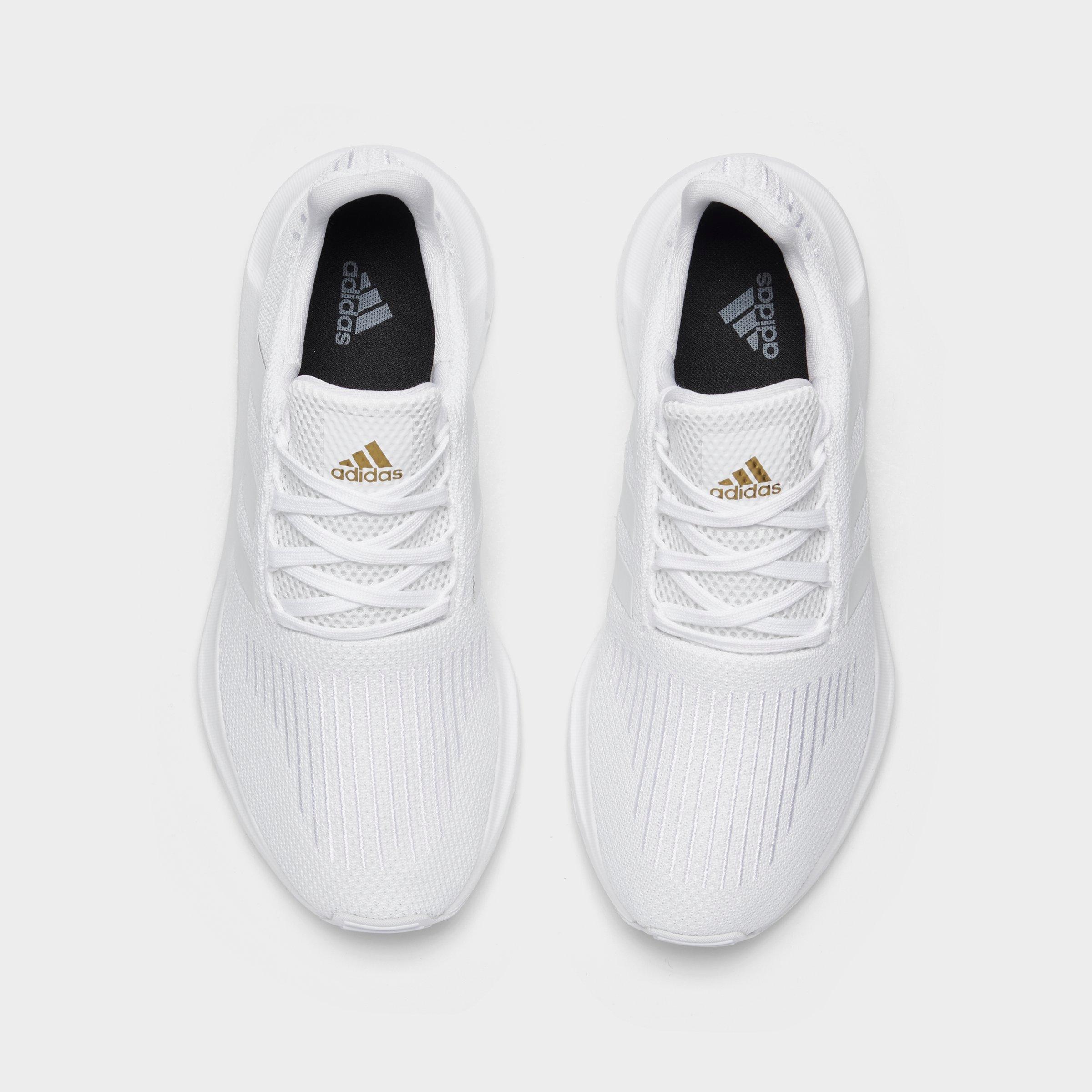 Women's adidas Swift Run 1.0 Casual Shoes - Cloud White/Cloud White/Gold Metallic - Top view