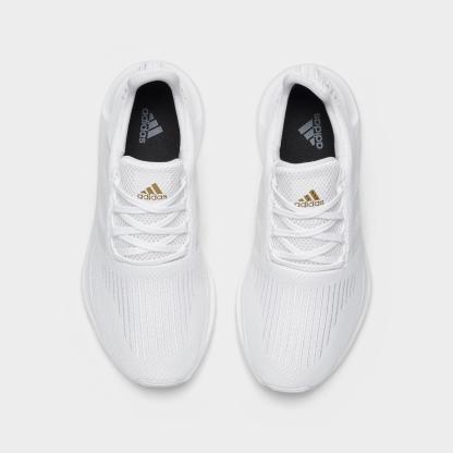 Women's adidas Swift Run 1.0 Casual Shoes - Cloud White/Cloud White/Gold Metallic - Top view