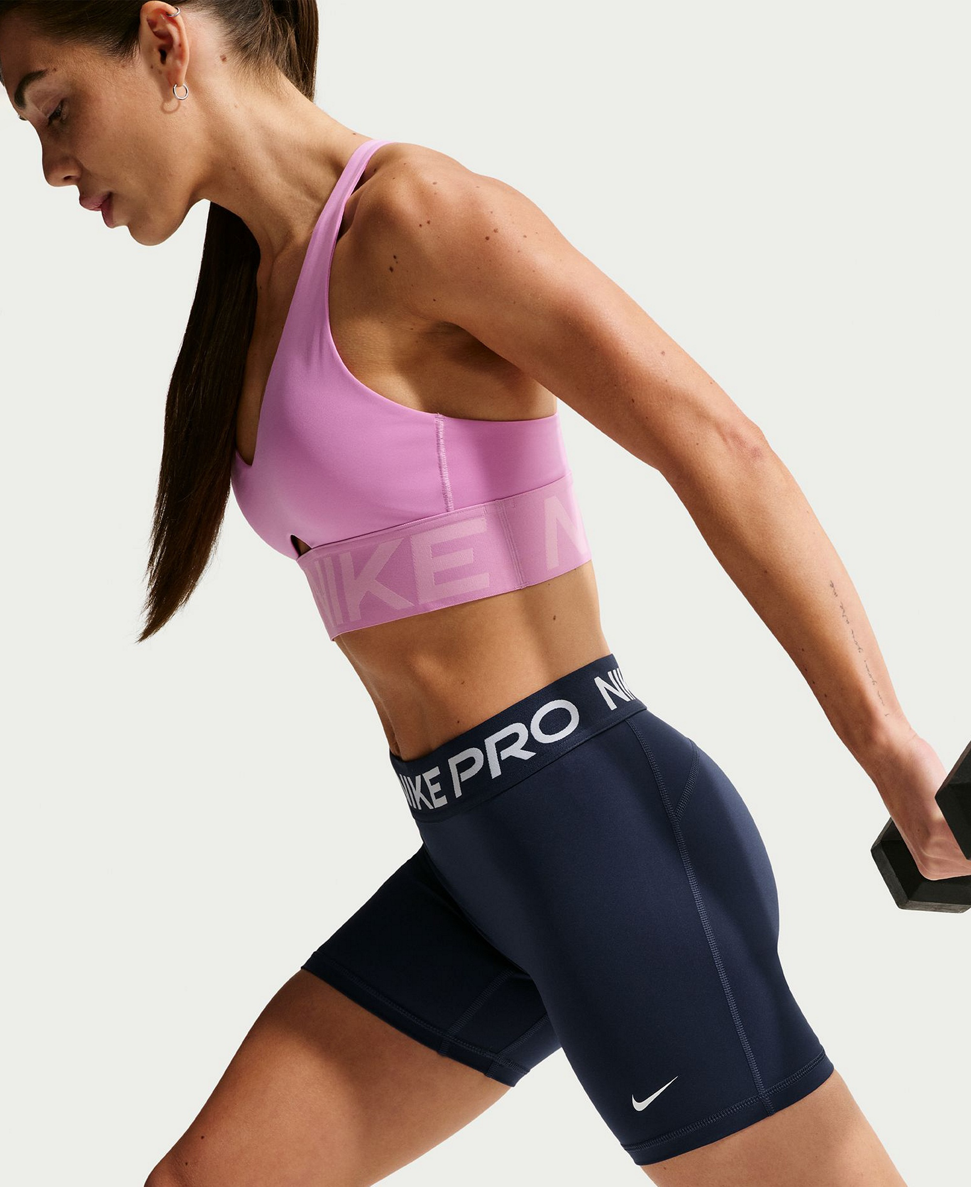 Nike Women's Pro 365 5" Mid-Rise Shorts - Midnight Navy/white