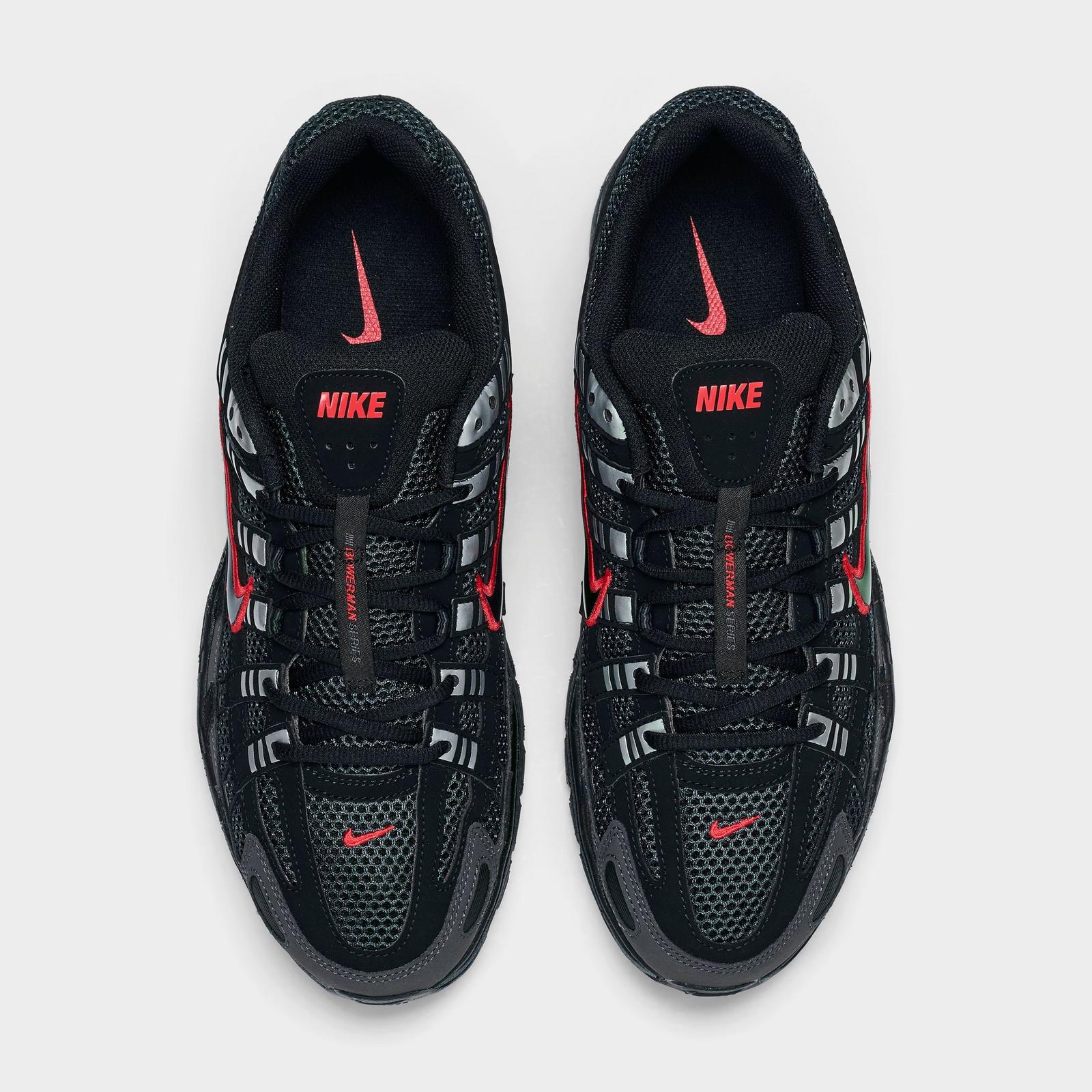 Men's Nike P-6000 Casual Shoes - Dark Smoke Grey/Black/Metallic Silver