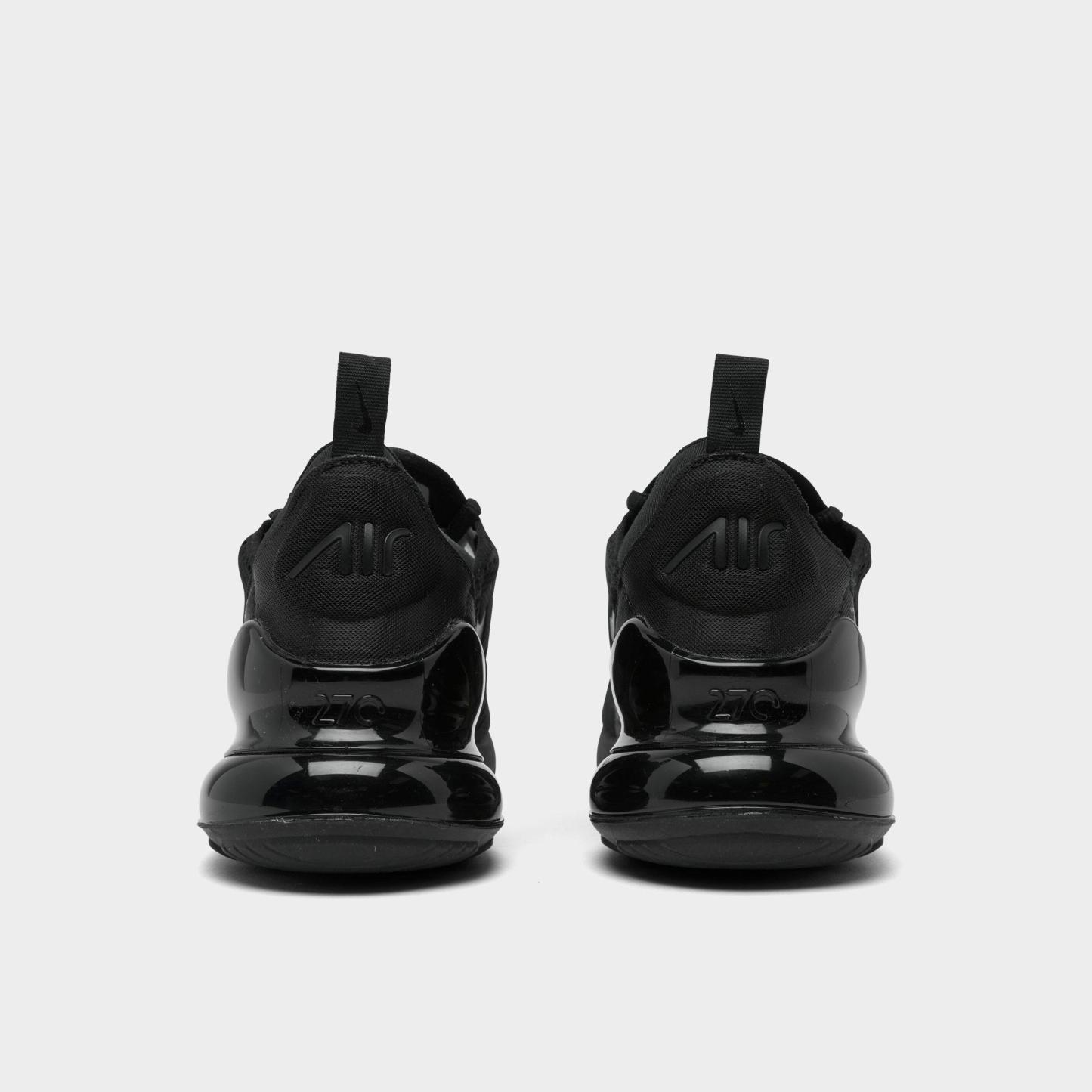 Big Kids' Nithtke Air Max 270 Casual Shoes - Black/Black/Black - Back view