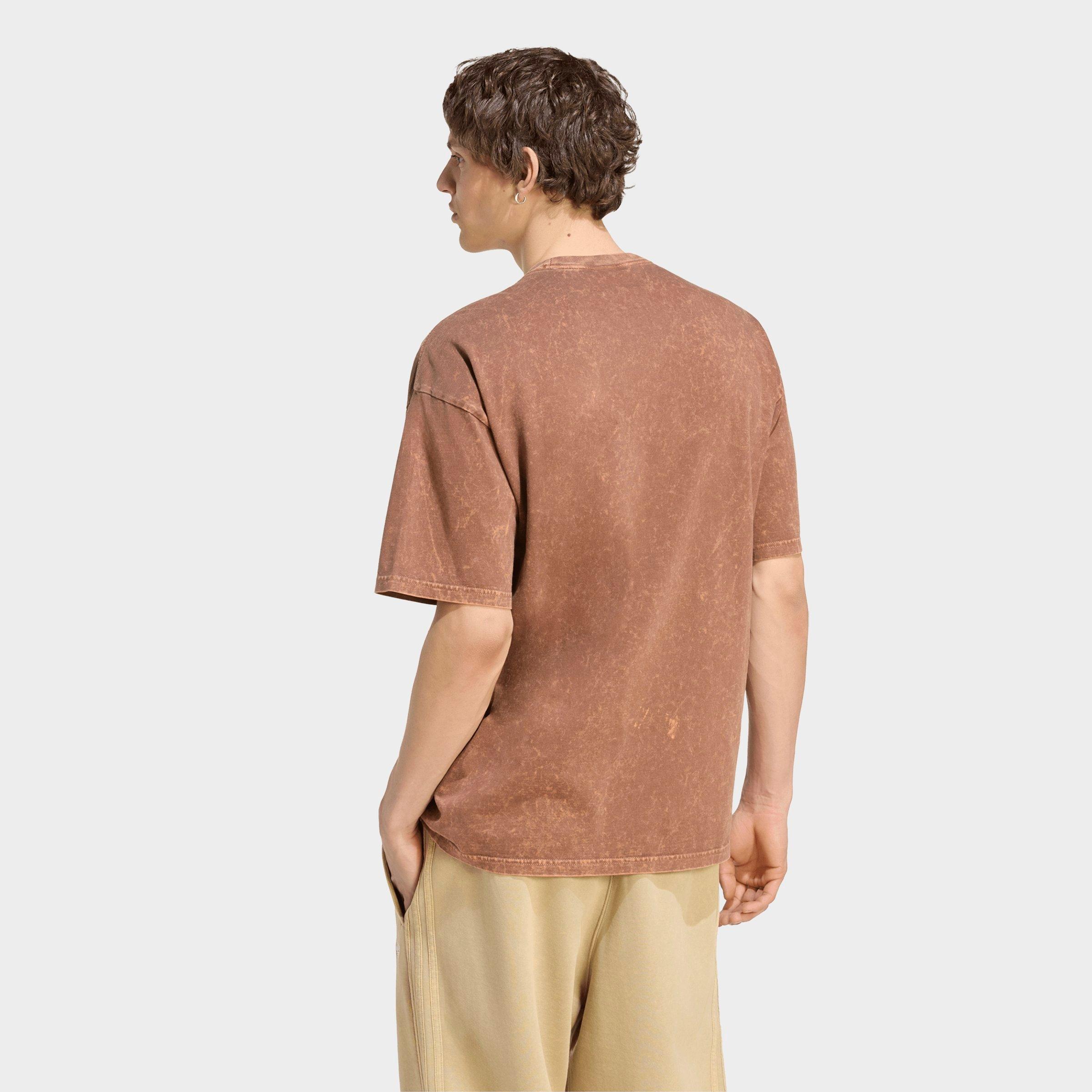 Men's adidas Originals Trefoil Essentials Washed Loose T-Shirt - Preloved Brown