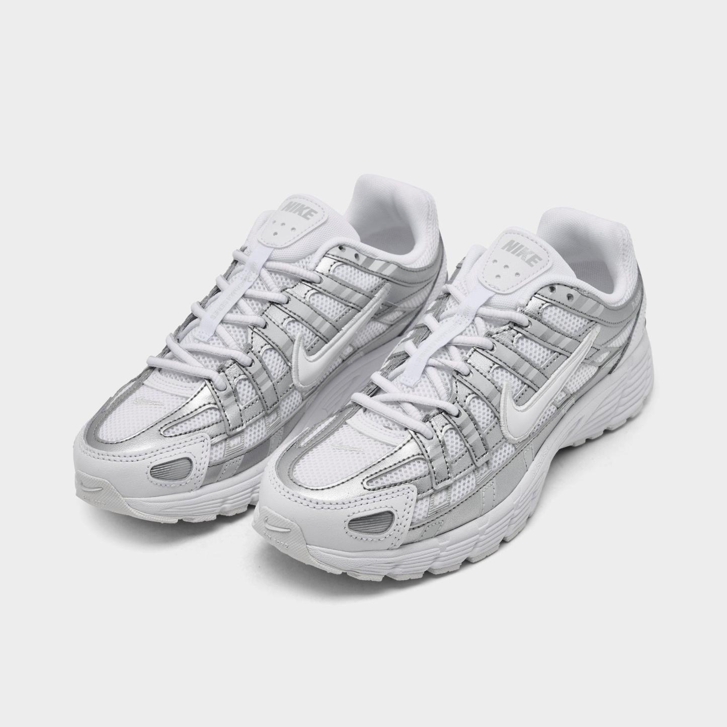 Big Kids' Nithtke P-6000 Casual Shoes - White/Photon Dust - Both shoes facing left