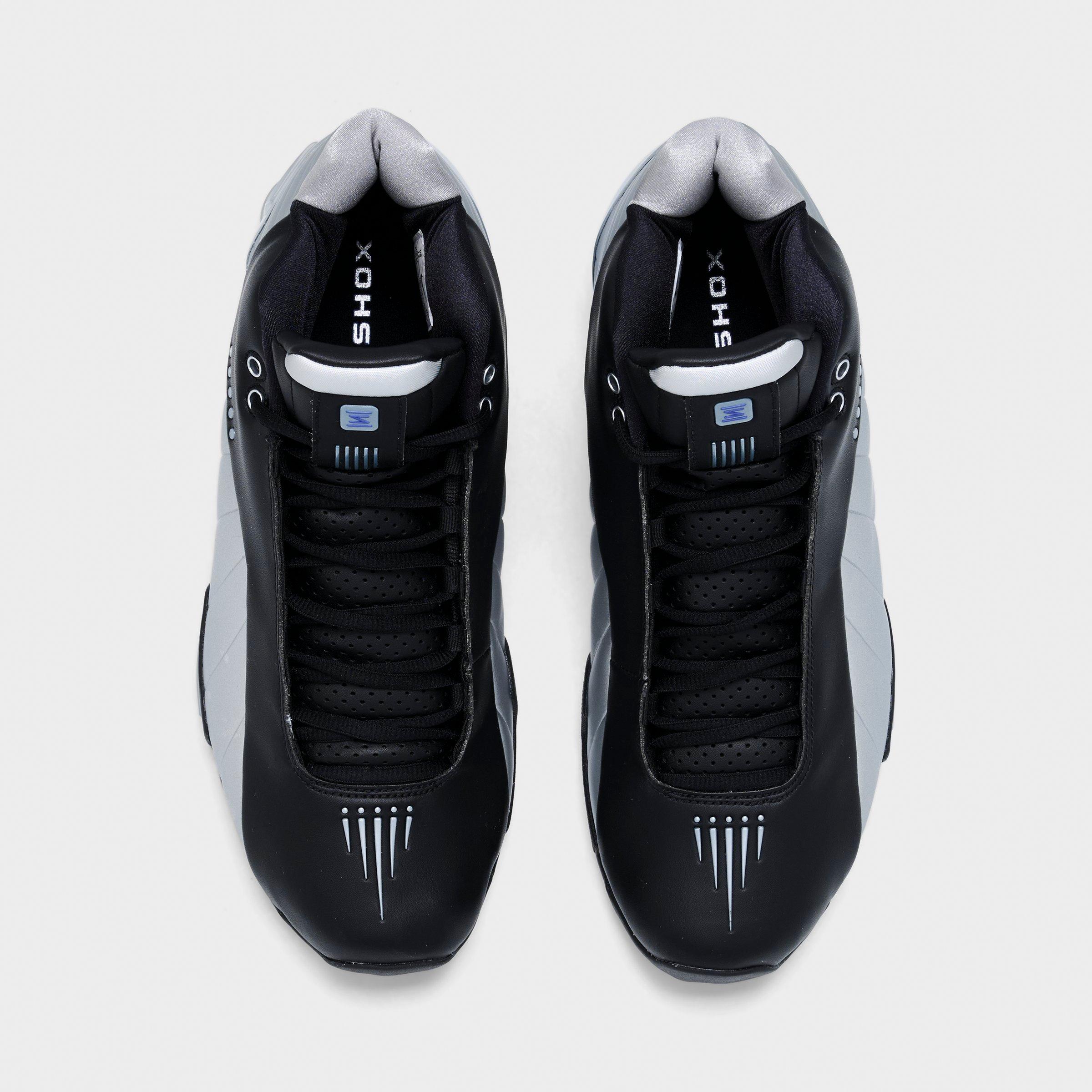 Men's Nithtke Shox BB4 Basketball Shoes - Black/Lapis/Metallic Silver - Top view