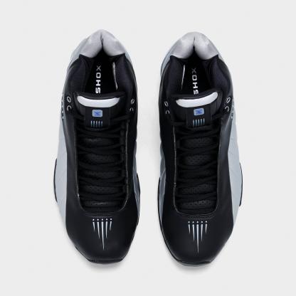 Men's Nithtke Shox BB4 Basketball Shoes - Black/Lapis/Metallic Silver - Top view
