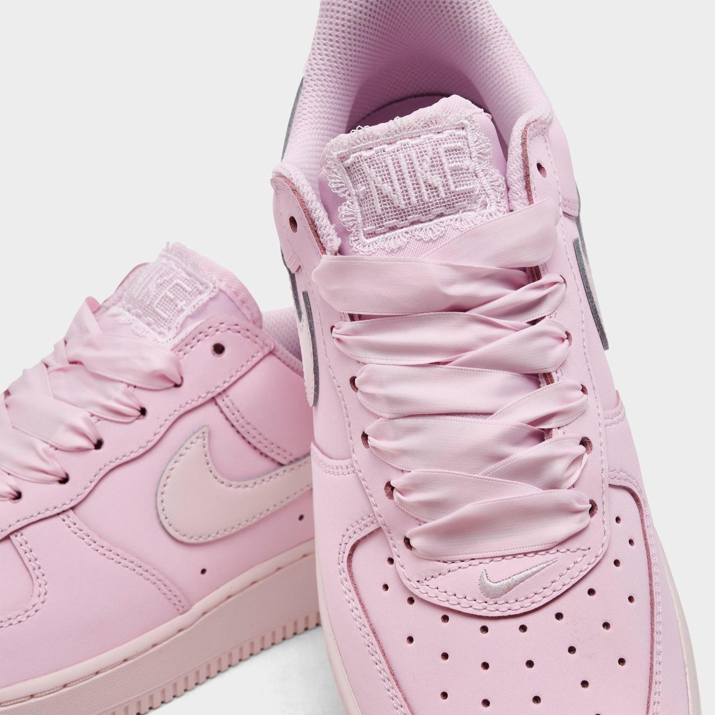 Women's Nithtke Air Force 1 Retro Premium Casual Shoes - Pink Foam/Pink Foam/Pearl Pink - Detail shot