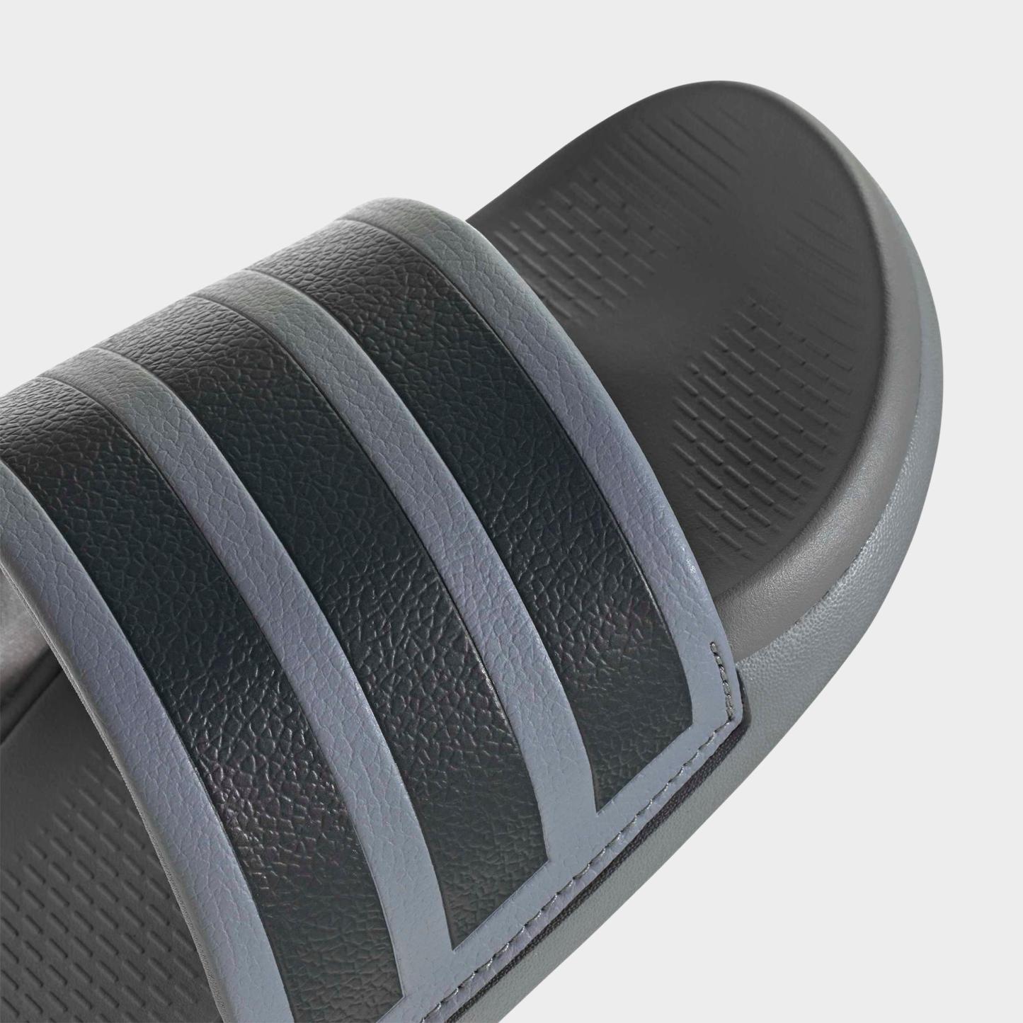 Women's adidas Adilette Comfort 2.0 Slide Sandals - Grey/Carbon/Grey Three - Detail shot