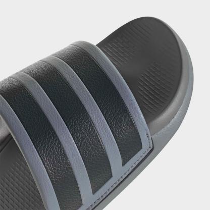 Women's adidas Adilette Comfort 2.0 Slide Sandals - Grey/Carbon/Grey Three - Detail shot