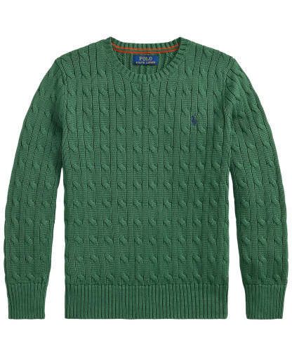 Polo Ralph Lauren Boys' 8-20 Cable-Knit Cotton Sweater - Verano Green
