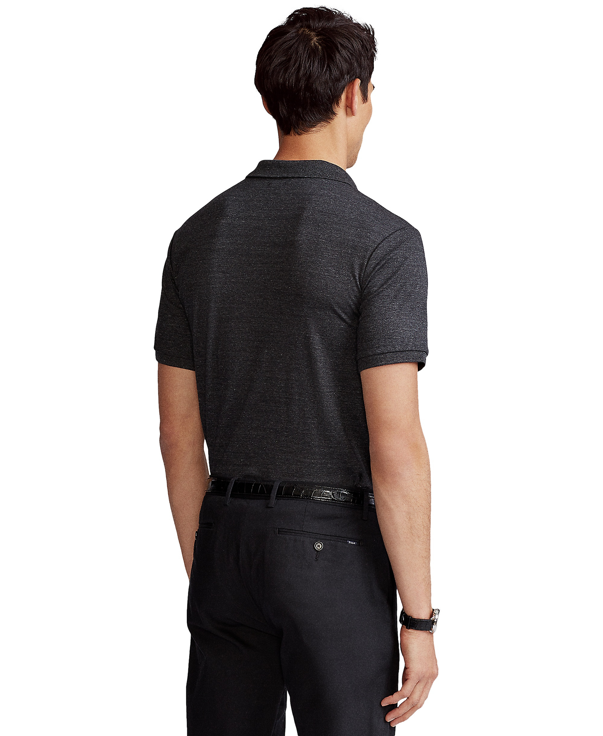 Polo Ralph Lauren Men's Classic Fit Soft Cotton Polo Shirt - Black Marl Heather