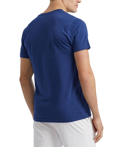 Polo Ralph Lauren Men's 3-Pack V-Neck Classic Undershirts - Andover / Bali Blue / Cruise Navy