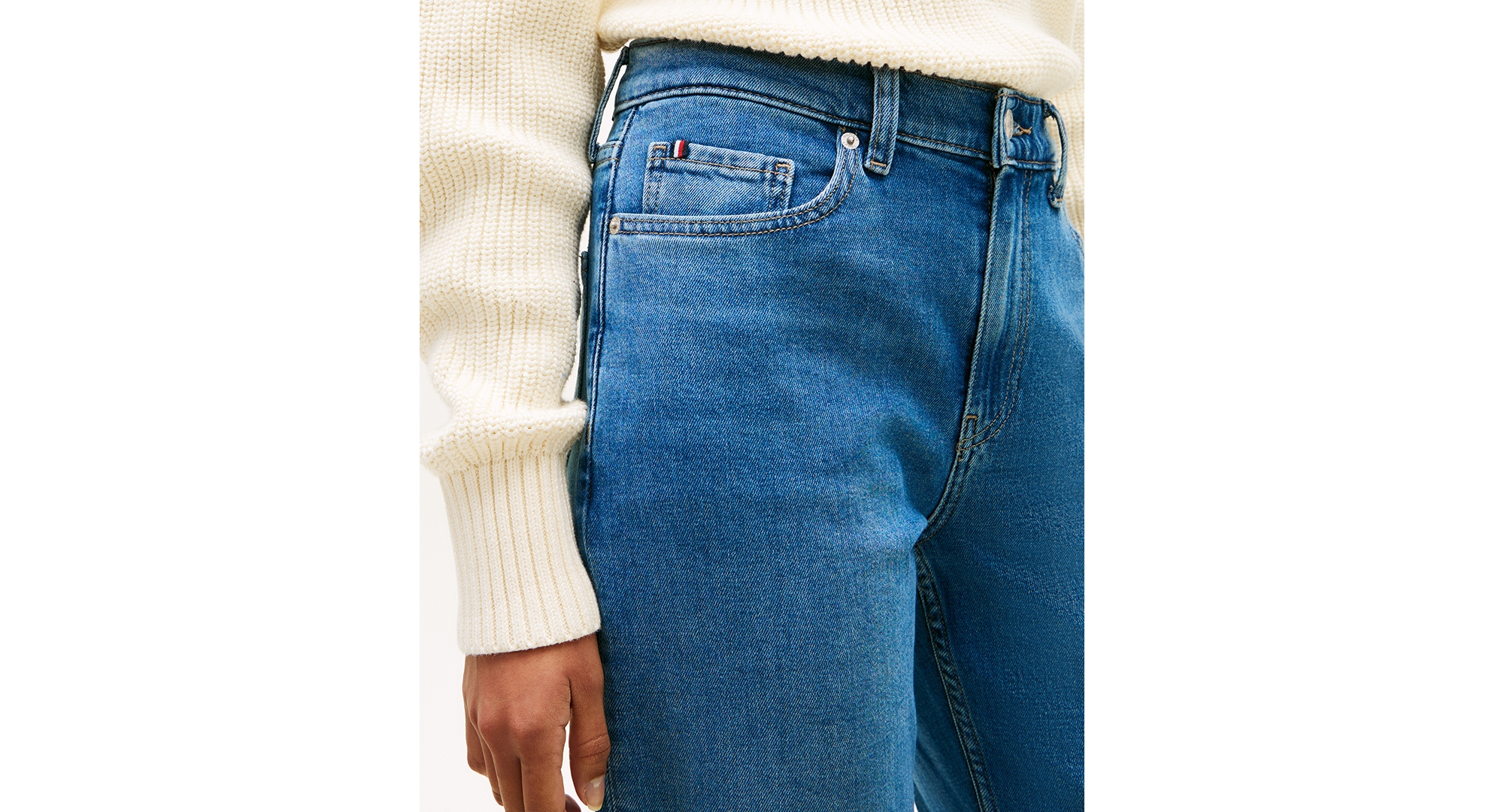 Tommy Hilfiger Women's Classic Straight Jeans - Nos Mid Blue