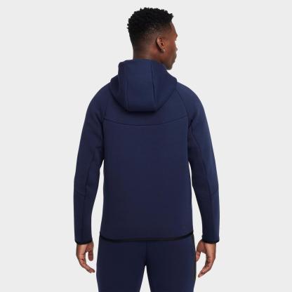 Men's Nike Tech Fleece Windrunner Full-Zip Hoodie - Obsidian/Black (HV0949-451)