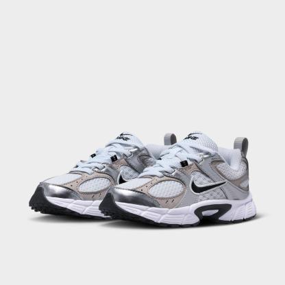 Little Kids' Nithtke V5 RNR Stretch Lace Casual Shoes - White/Vast Grey/College Grey/Black - Both shoes facing left
