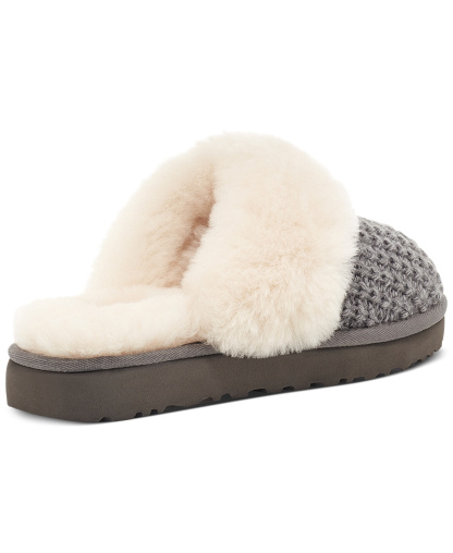 UGG® Women's Cozy Faux-Shearling Round Toe Slippers - Charcoal
