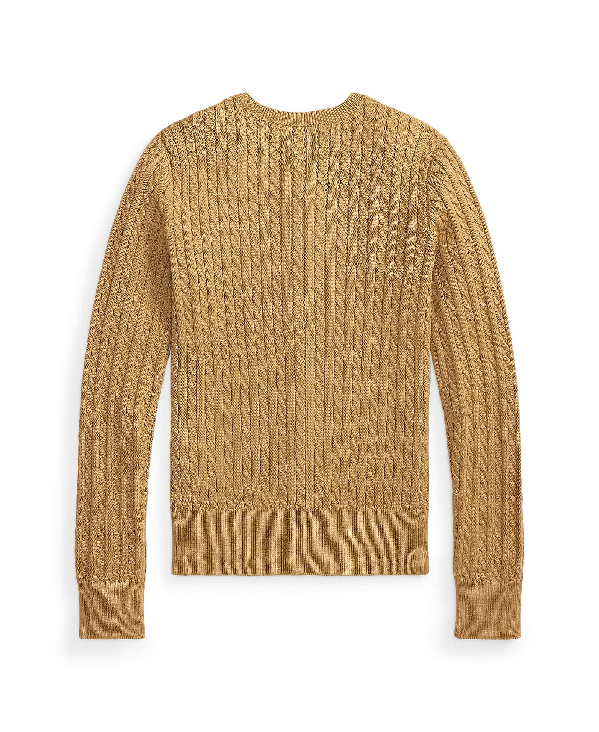 Polo Ralph Lauren Girls' 7-16 Polo Bear Mini-Cable Cotton Cardigan - Berkshire Tan
