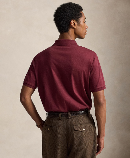 Polo Ralph Lauren Men’s Slim-Fit Soft Cotton Polo Shirt - Spring Wine Heather