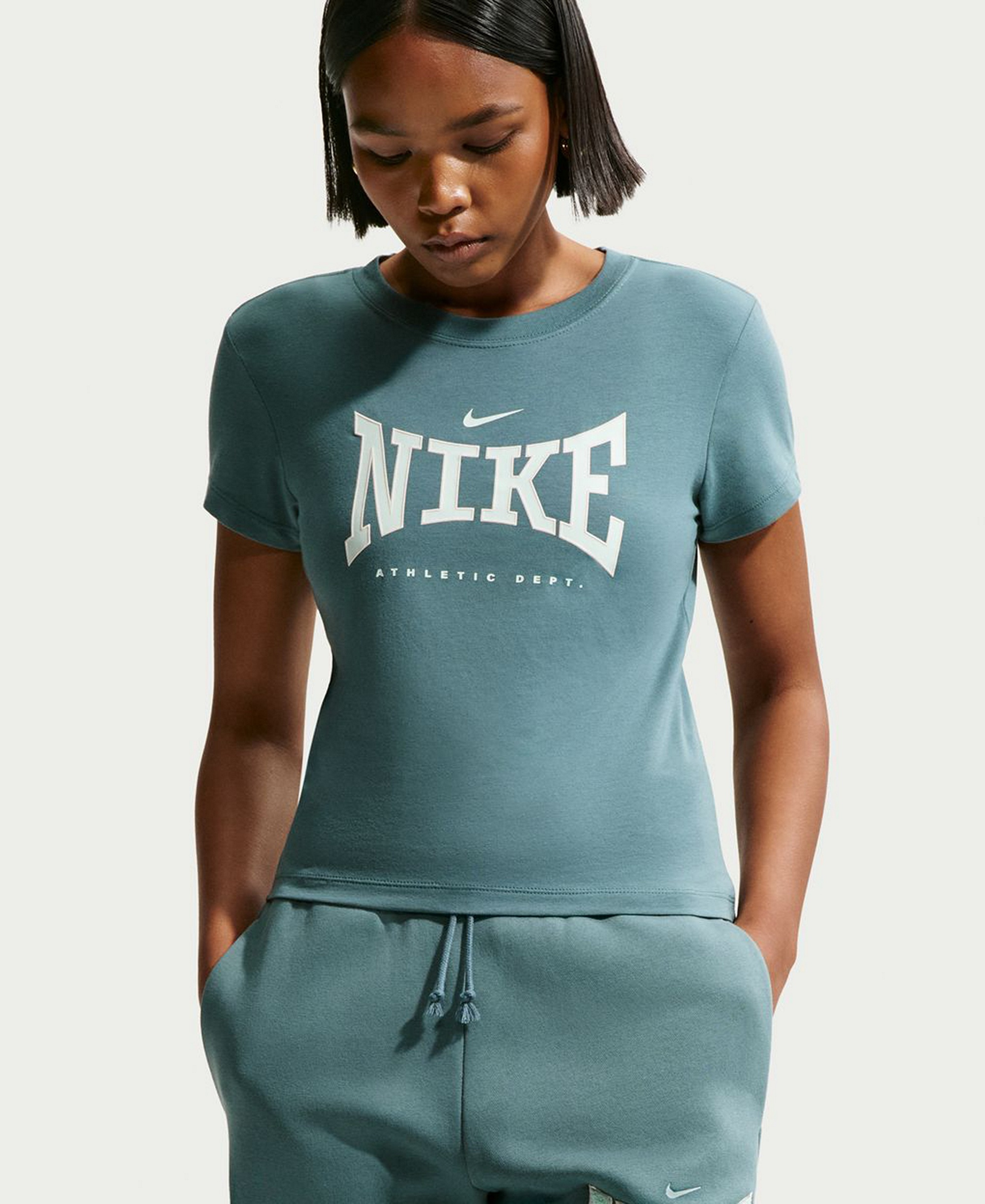 Nike Women's Sportswear Phoenix Fleece High-Waisted Wide-Leg Pants - Mineral Slate/Barely Green