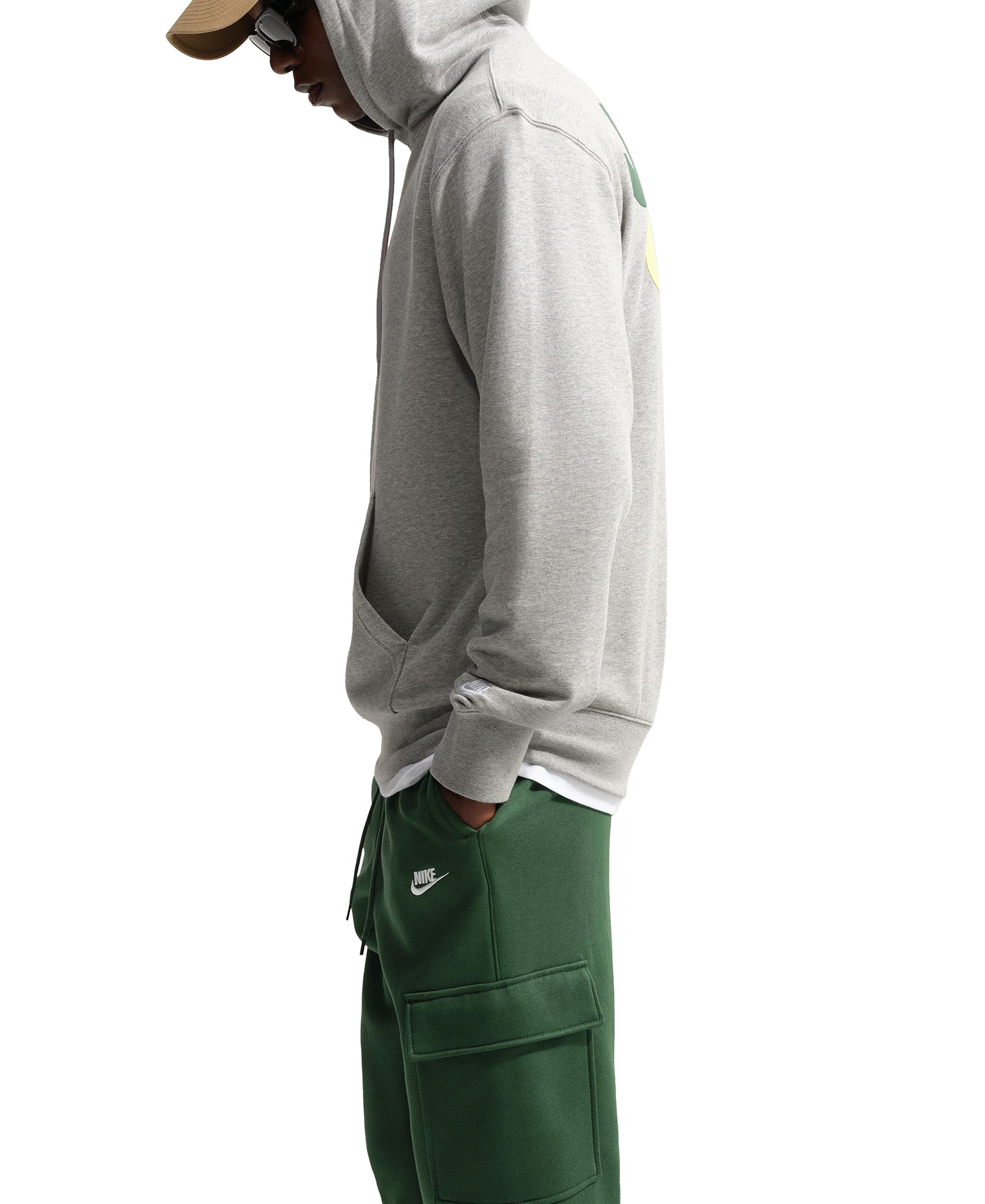 Nike Men's Club Fleece Cargo Regular-Fit Pants - Fir/White
