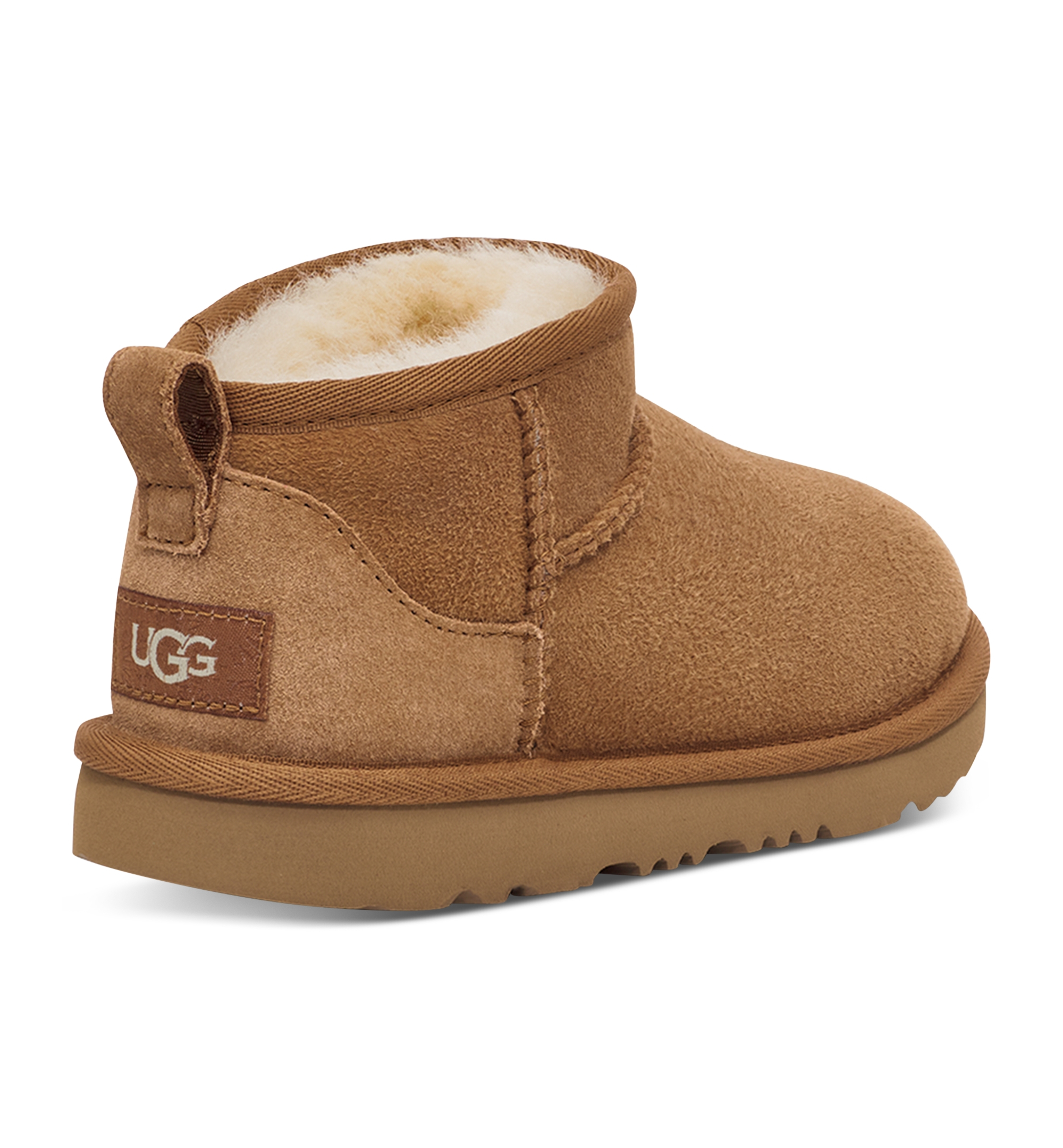 UGG® Kids Classic Ultra Mini Twinface Sheepskin Booties - Chestnut