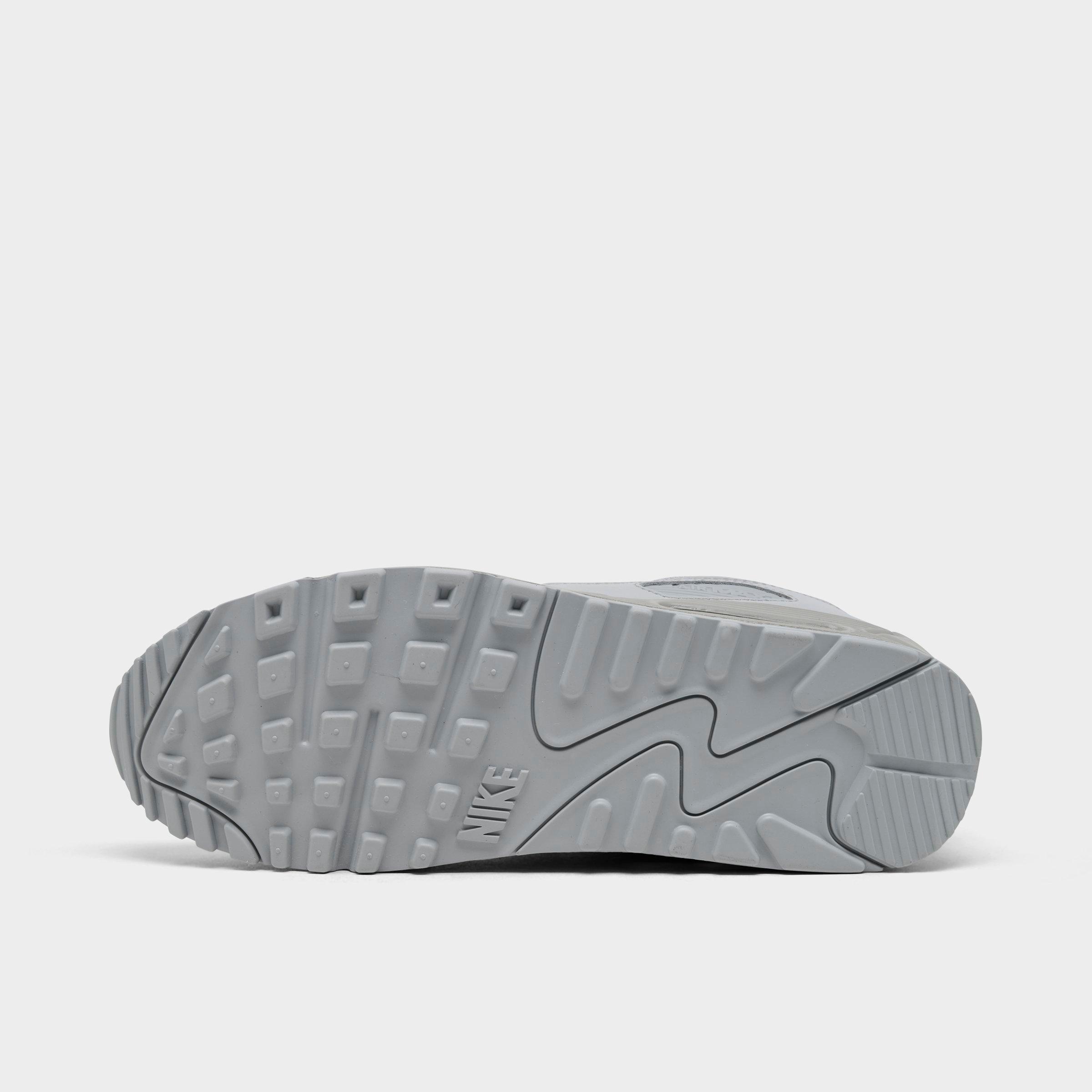 Men's Nithtke Air Max 90 Casual Shoes - Part 1 - Wolf Grey/Black/White/Black - Bottom view