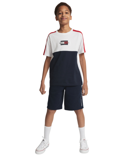 Tommy Hilfiger Boys' 8-20 Signature Sport Short-Sleeve T-Shirt - Fresh White