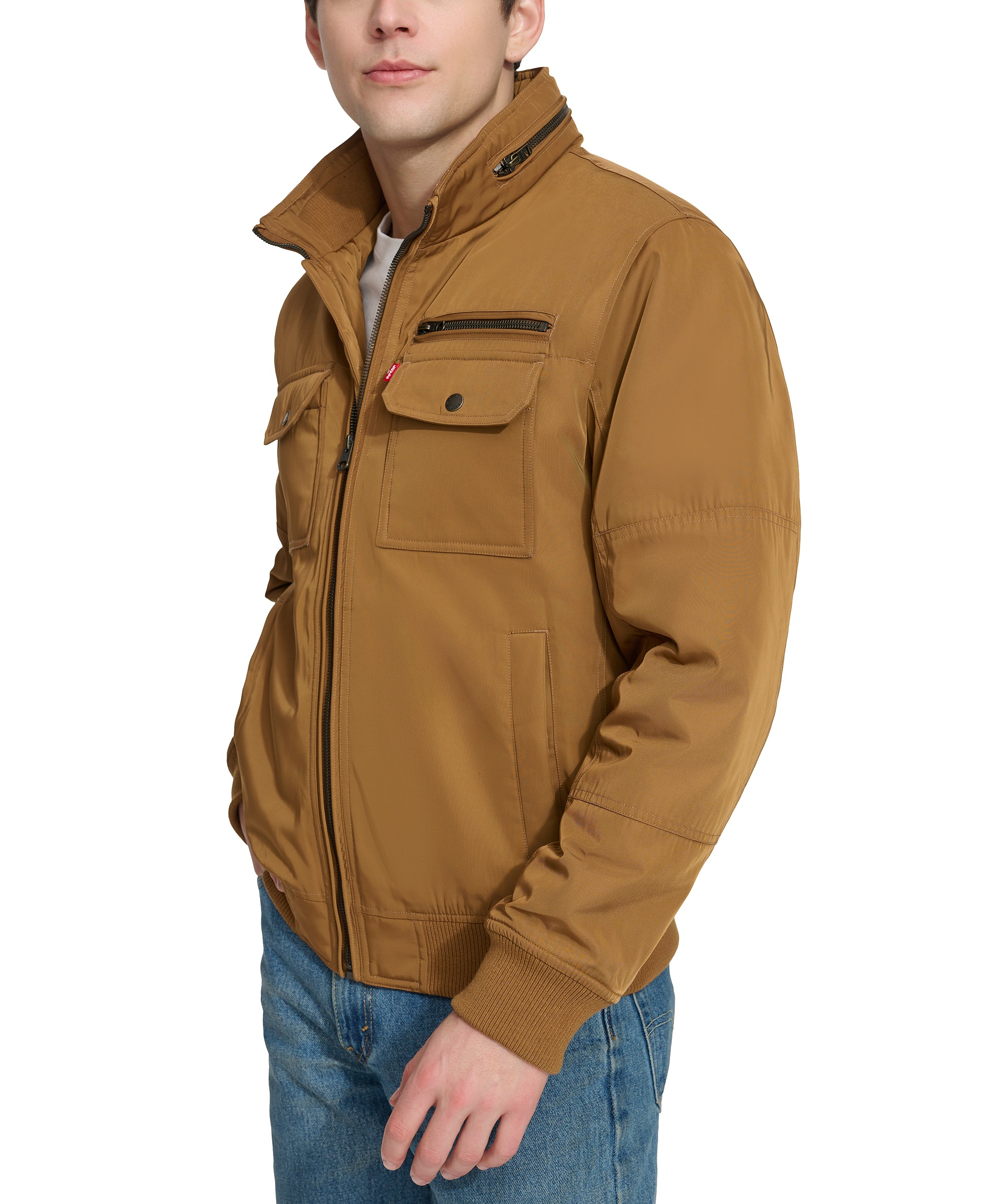Levi's Men's Twill Stand-Collar Jacket - Brown