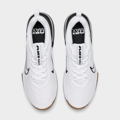 Men's Nithtke Air Max Alpha Trainer 6 Training Shoes - Part 3 - White/Black/Gum Medium Brown/White - Top view