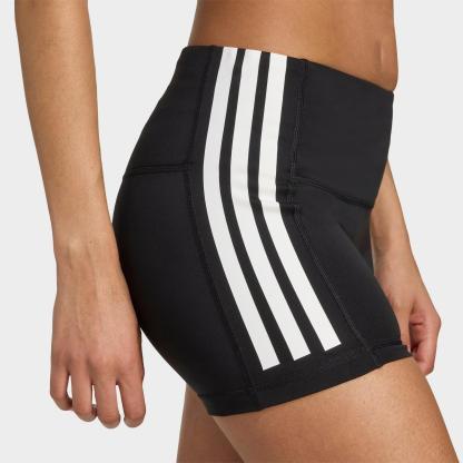 Women's adidas 3-Stripes 4-Inch Volleyball Shorts - Black - view 5