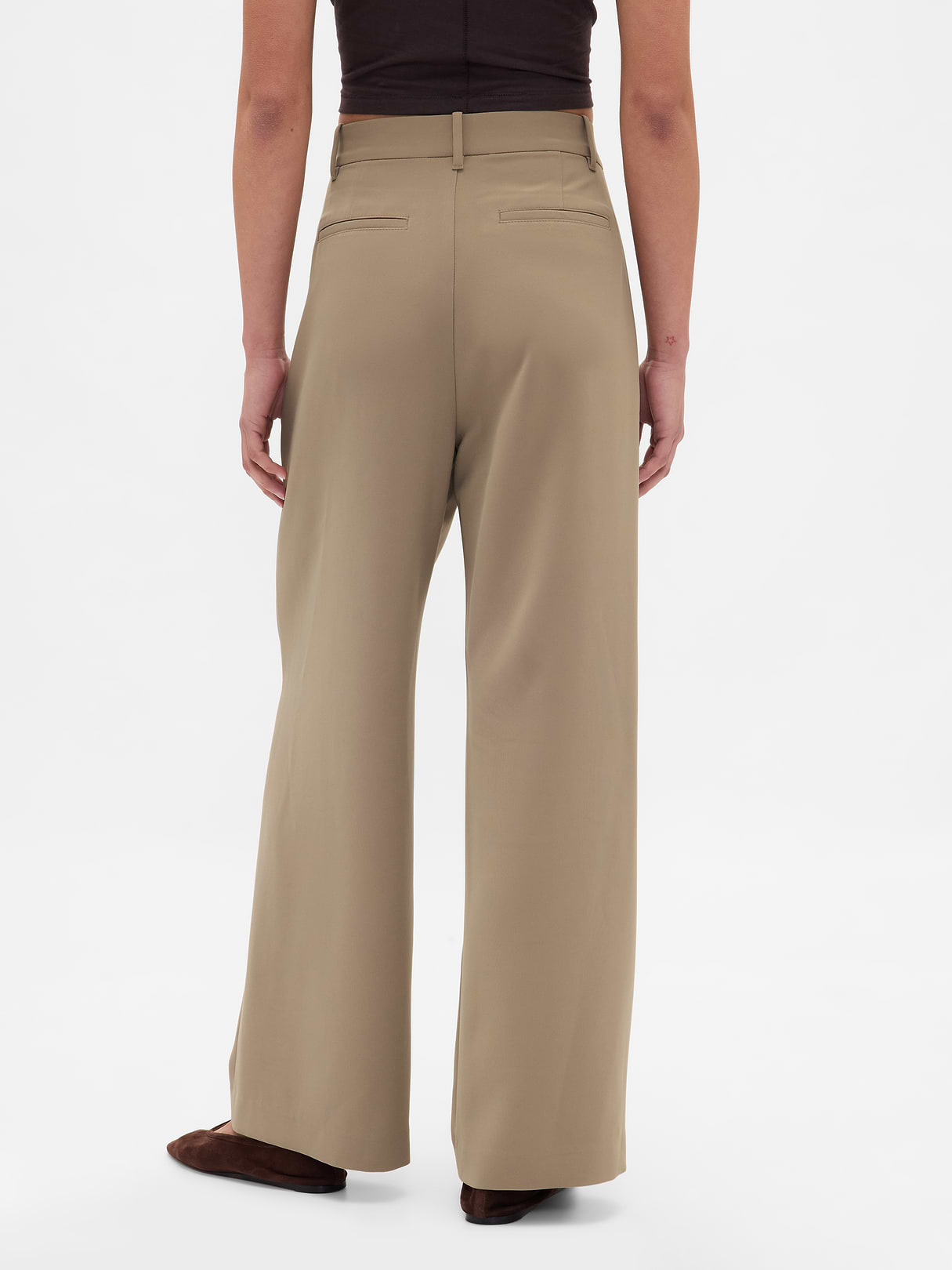 365 High Rise Pleated Trousers - Beachwood beige