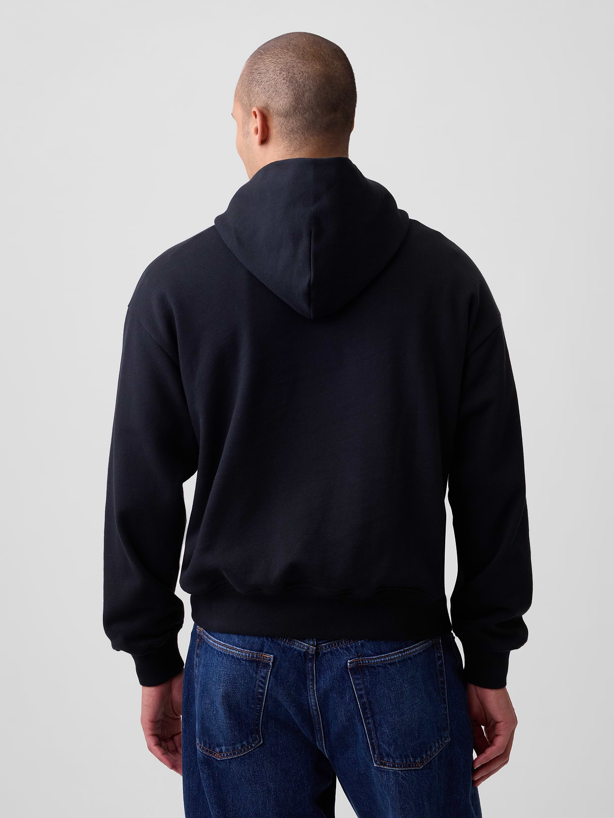 Adult Heavyweight Oversized Hoodie - True black
