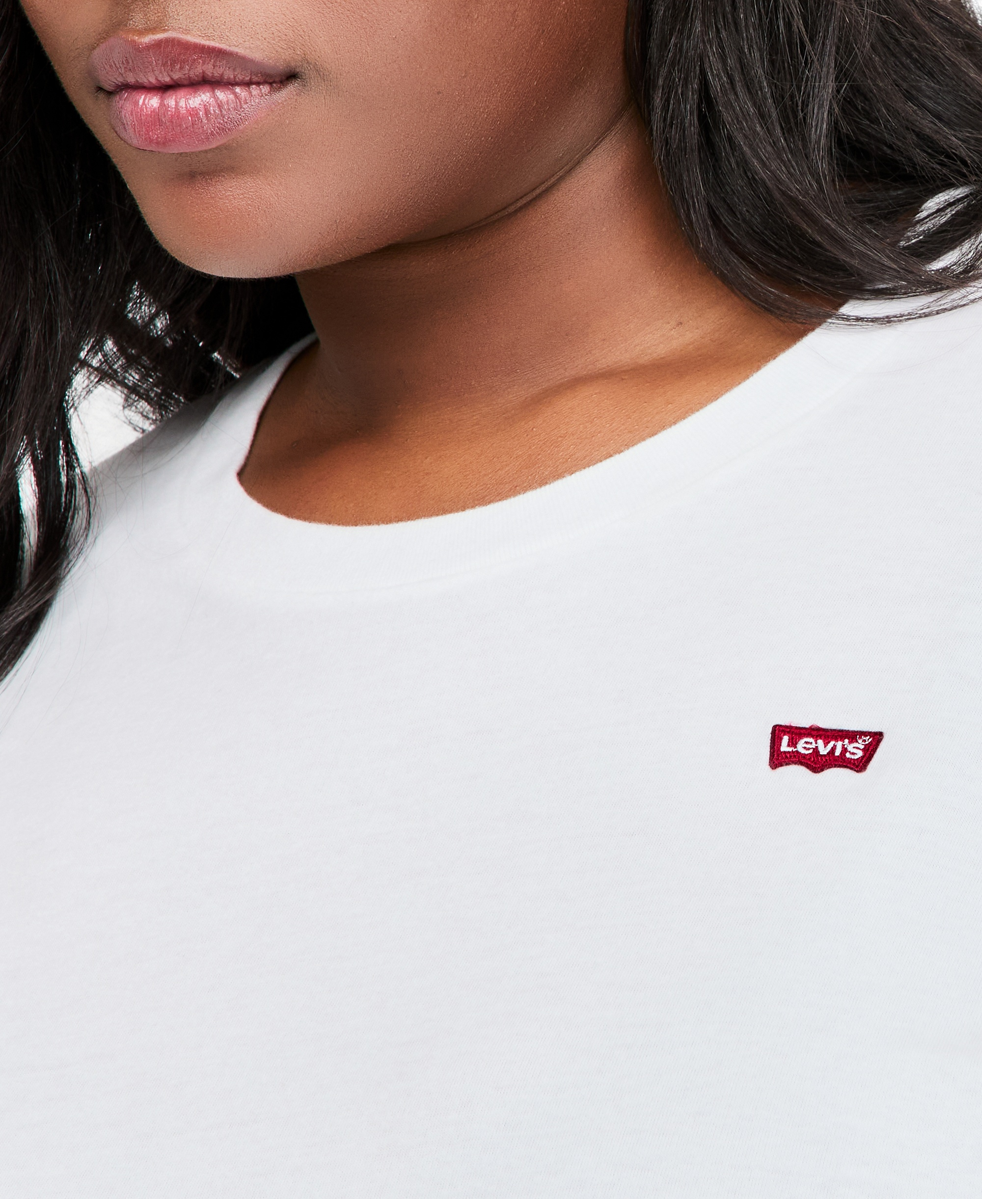 Levi's Women's The Perfect Crew Neck Cotton T-Shirt - White