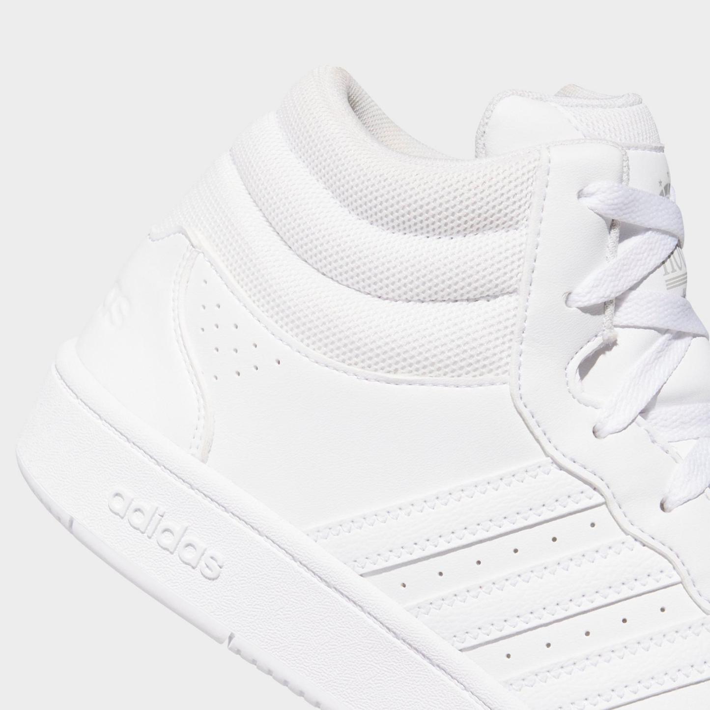 Men's adidas Hoops Classic Mid Casual Shoes - Cloud White/Cloud White/Grey - view 3