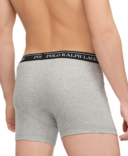 Polo Ralph Lauren Men's 5-Pack Classic Cotton Boxer Briefs - Andover / Red / Polo Black