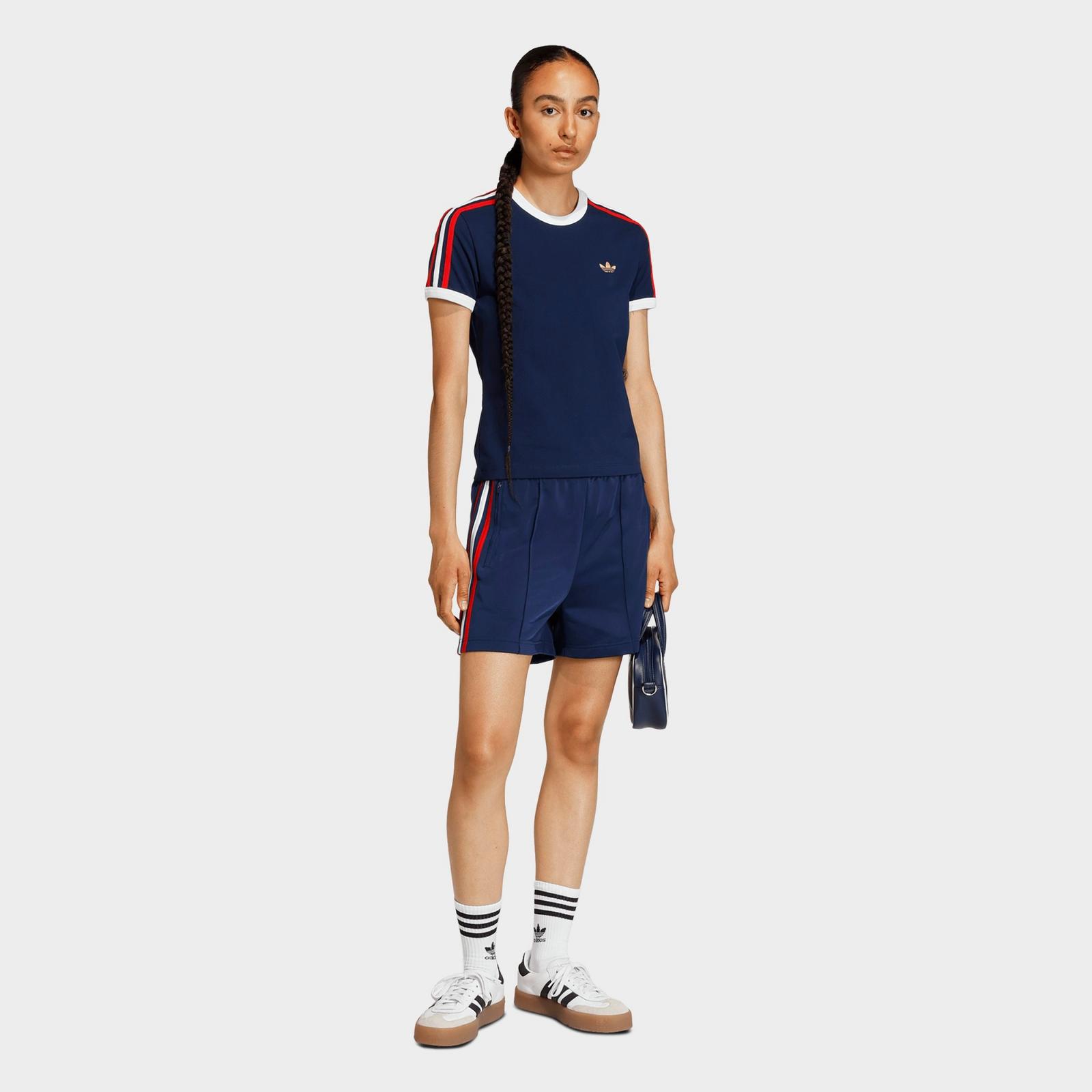 Women's adidas Originals Firebird Classic Shorts - Night Indigo/Better Scarlet/White - view 2
