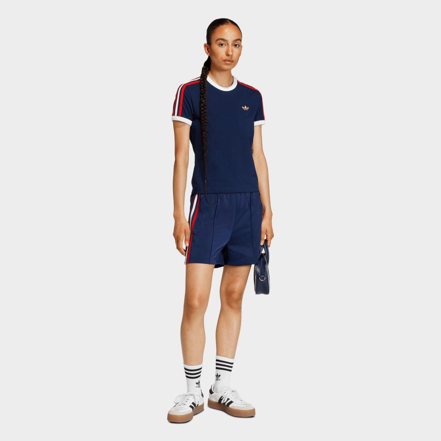 Women's adidas Originals Firebird Classic Shorts - Night Indigo/Better Scarlet/White - view 2