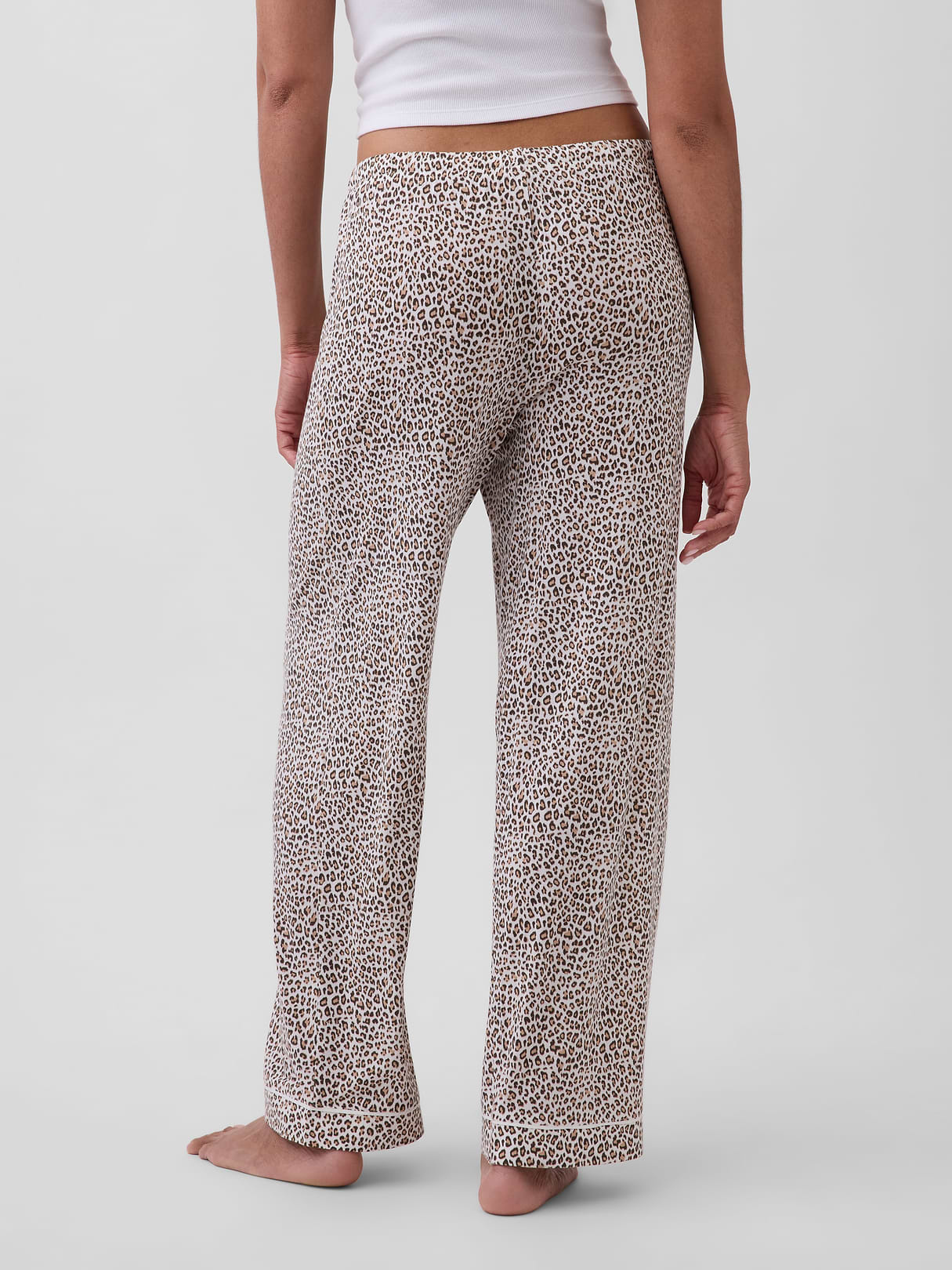 SoftMade Modal PJ Pants - Leopard brown print