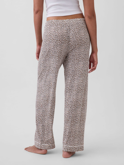 SoftMade Modal PJ Pants - Leopard brown print