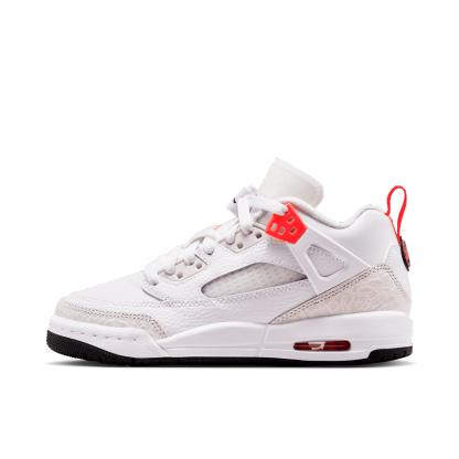 Big Kids' Jordan Spizike Low Casual Shoes - White/Vast Grey/Black/Bright Crimson - view 1