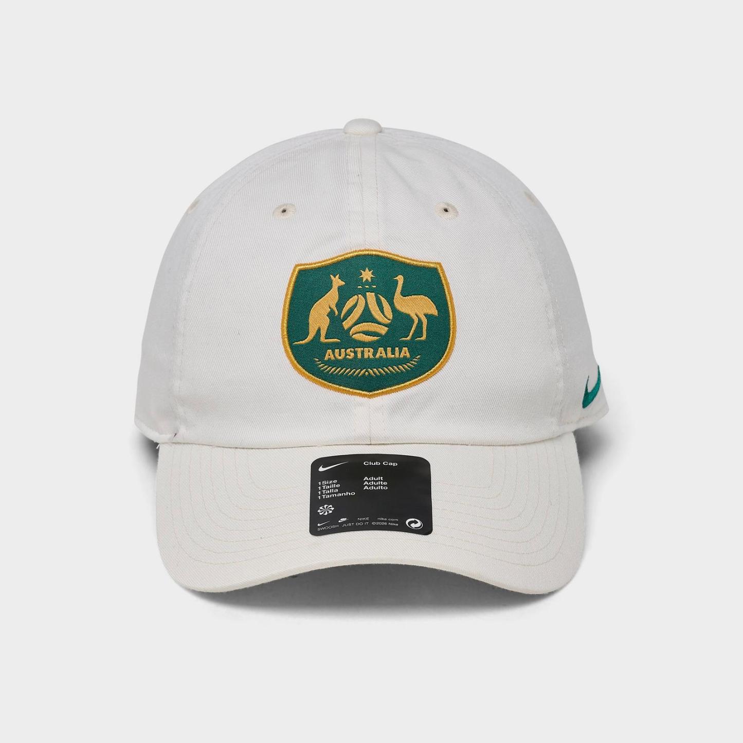 Nike Australia Soccer Club Strapback Hat - Sail/Mystic Green/Sport Gold