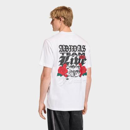 Men's adidas Roses Graphic T-Shirt - White - view 3