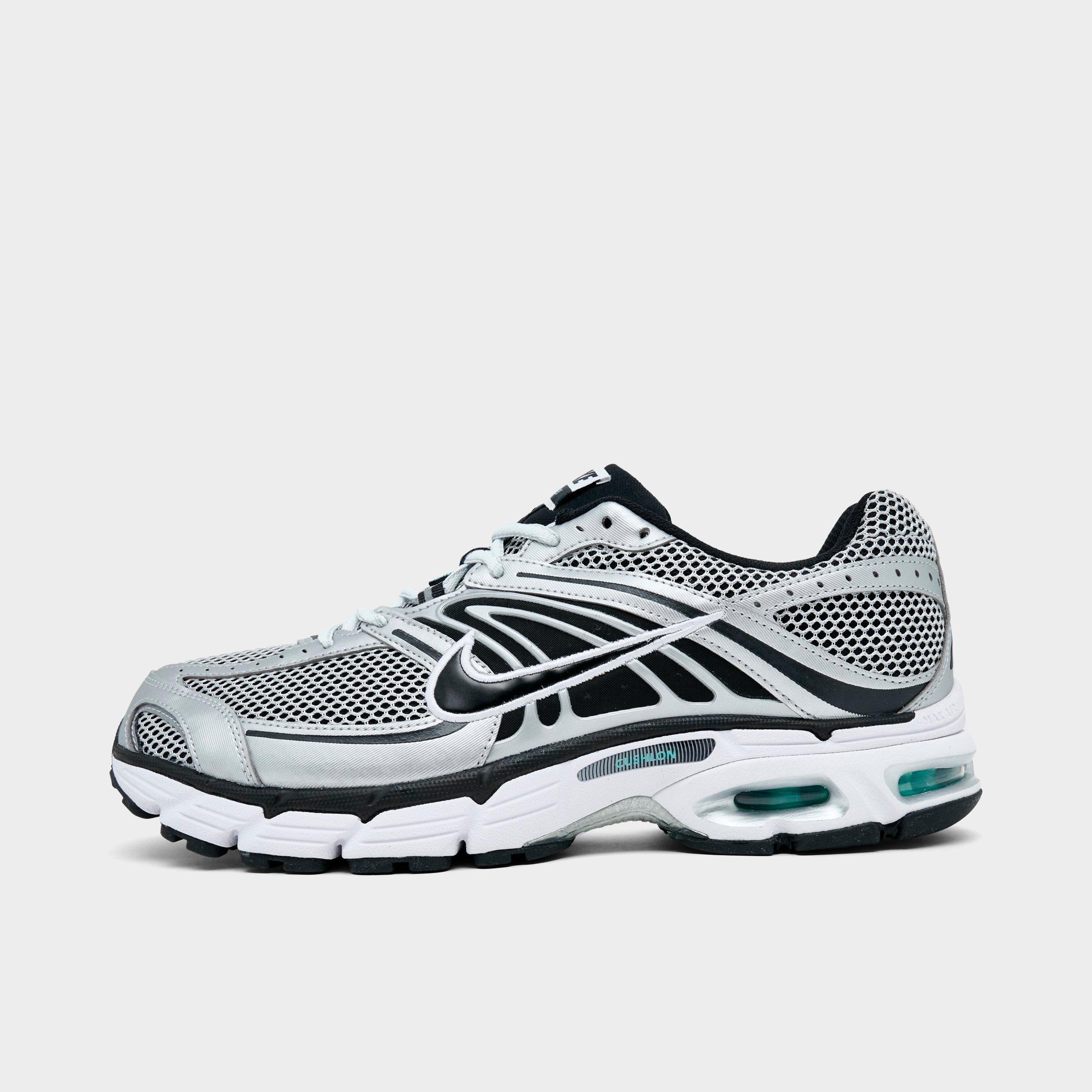 Men's Nithtke Air Max Moto 2K Casual Shoes - Off White/Metallic Silver/Hyper Turquoise/Black - Left shoe facing left. Outside of the shoe.