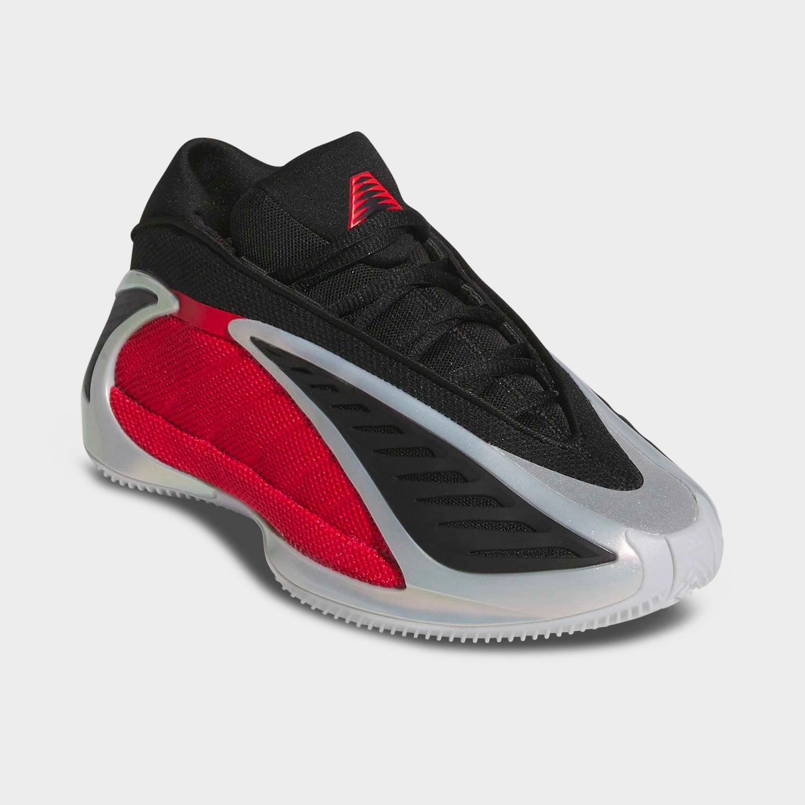 Big Kids' adidas Anthony Edwards 2 Basketball Shoes - Silver Metallic/Pure Ruby/Core Black - view 2