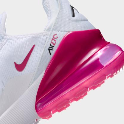 Big Kids' Nithtke Air Max 270 Casual Shoes - White/Black/Sweet Beet - Detail shot